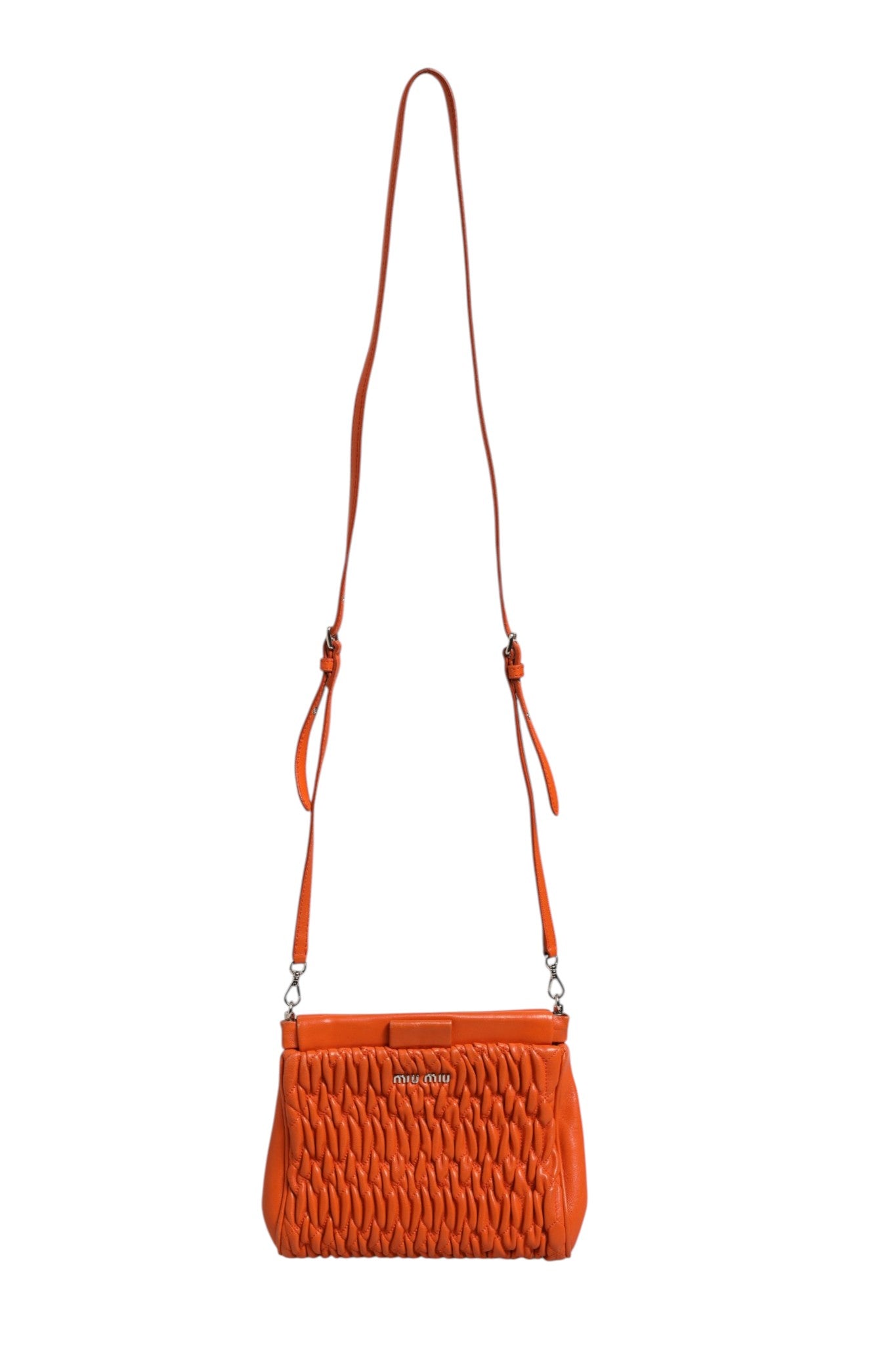 Miu Miu Crystal Embellished Strap Matelassé Handbag