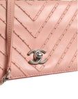 Chanel Studded Chevron Flap Crossbody Bag