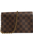 Louis Vuitton Damier Ebene Vavin Chain Wallet