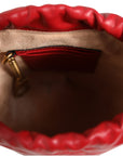 Gucci GG Marmont  Chevron Quilted Bucket Bag - Red