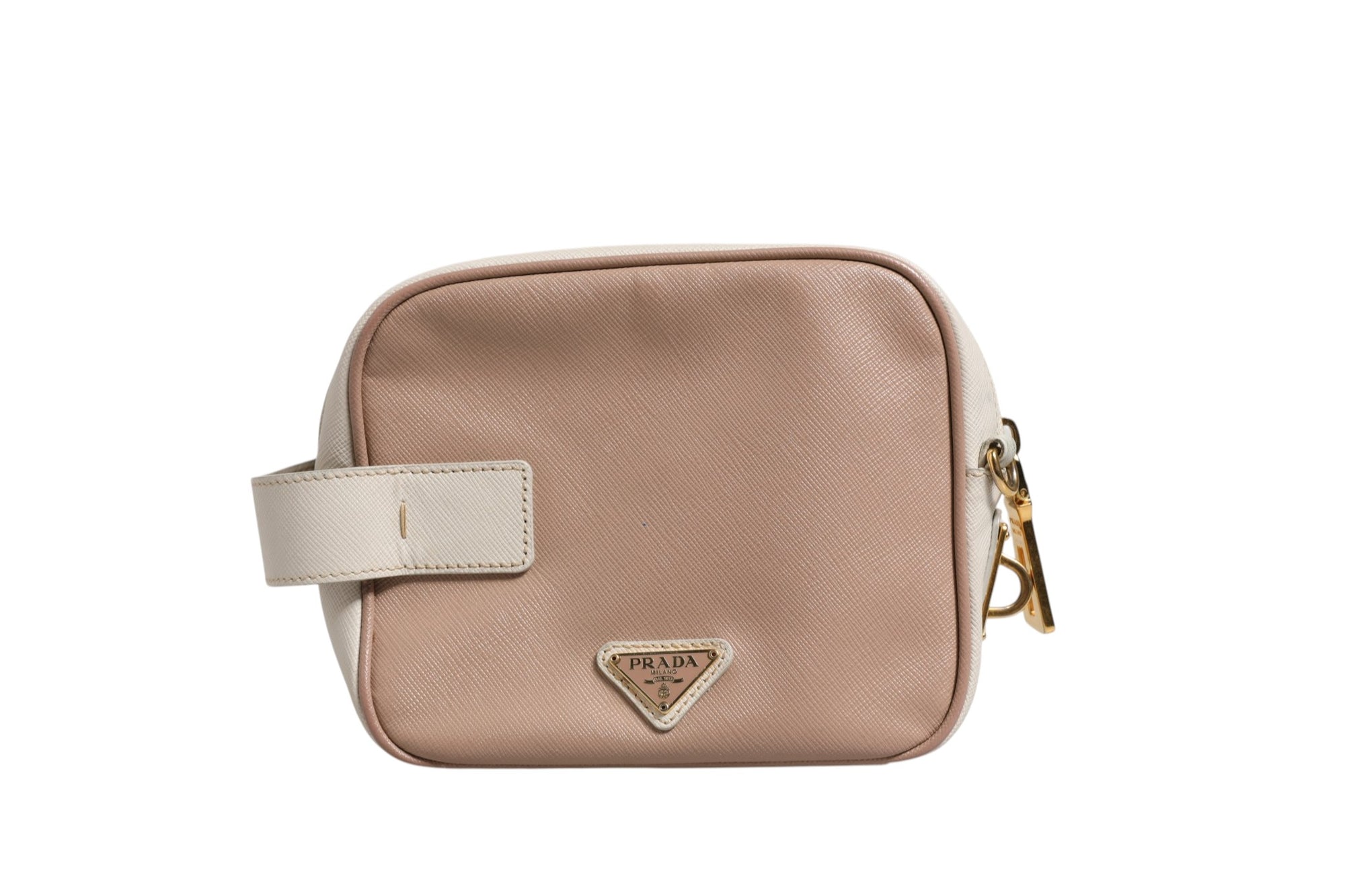 Prada Small Leather Shoulder Bag - Beige/Ivory