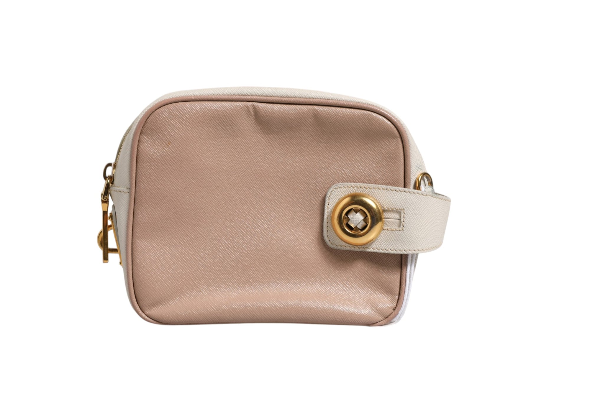 Prada Small Leather Shoulder Bag - Beige/Ivory