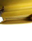 Chanel Chevron Leather Crossbody Bag - Yellow