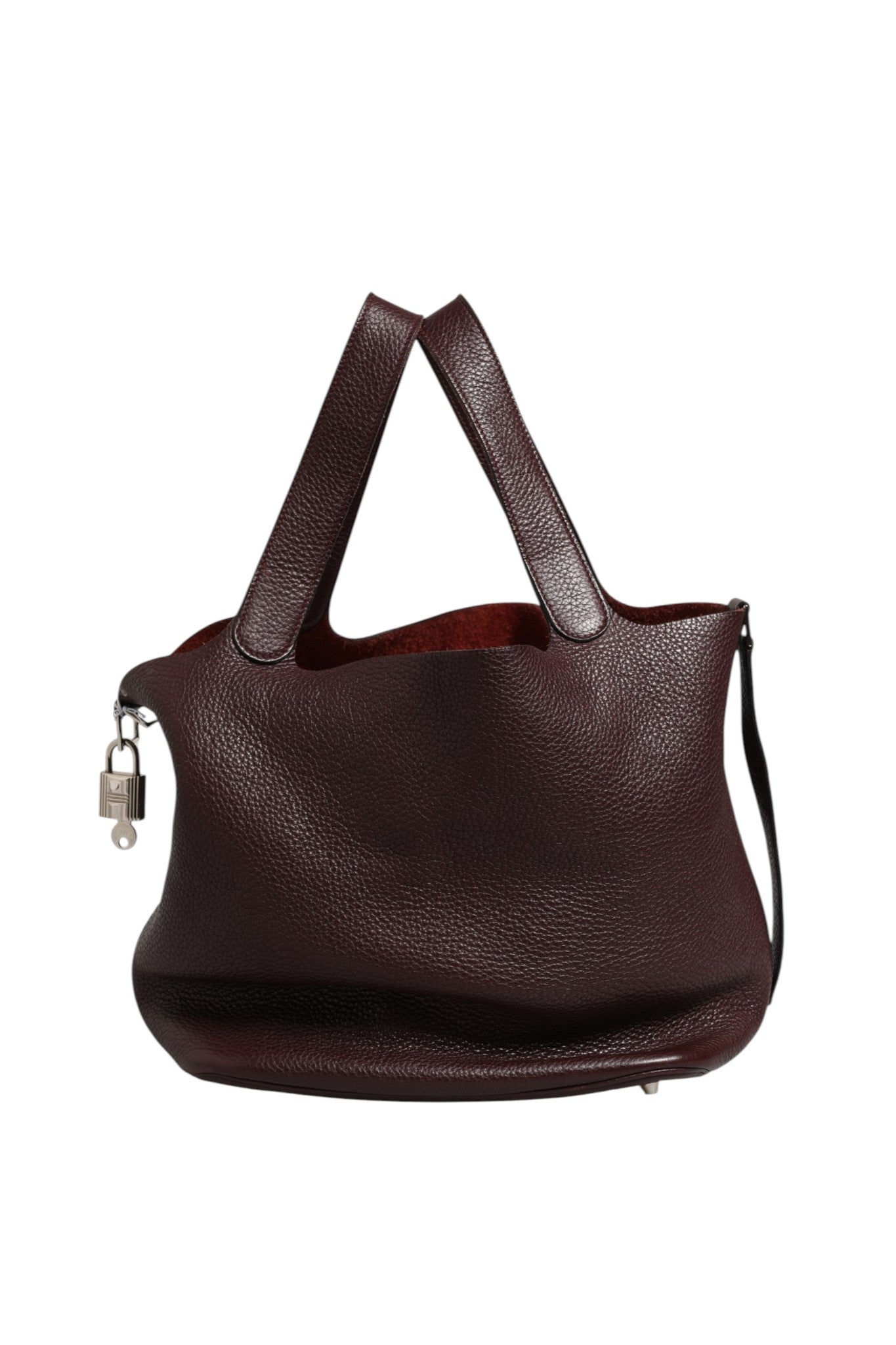 Hermès Picotin Taurillon Clemence Burgundy/Chocolate Handbag