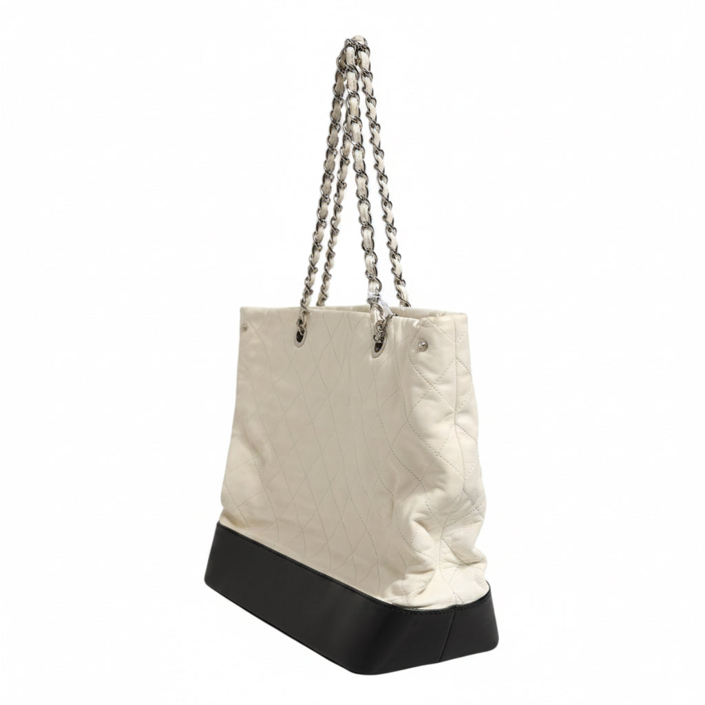 Chanel Leather Quilted Gabrielle Shopping Tote