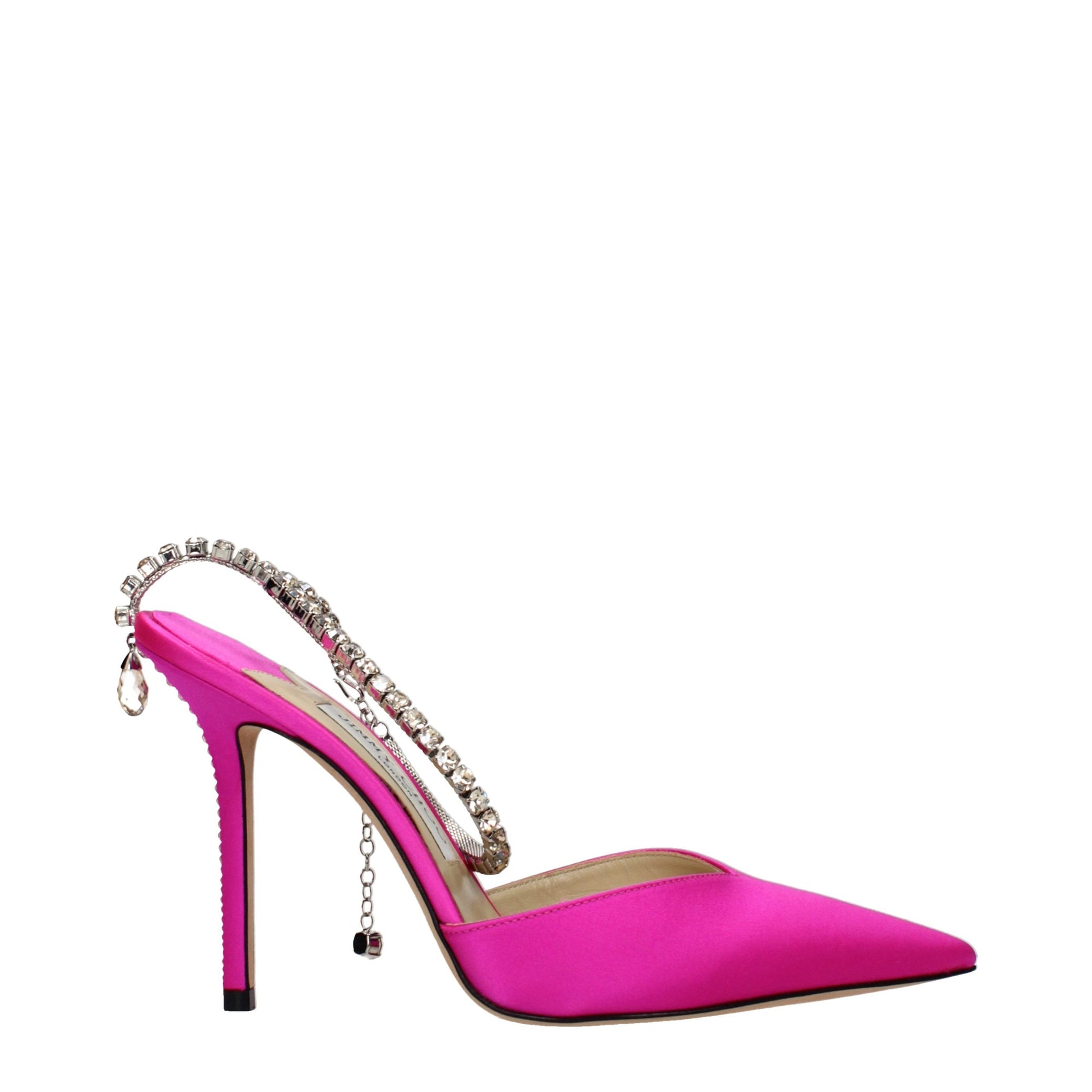 Jimmy Choo Saeda Satin Stiletto Heel Pumps - Fuchsia Pink