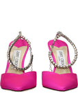 Jimmy Choo Saeda Satin Stiletto Heel Pumps - Fuchsia Pink