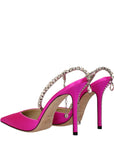 Jimmy Choo Saeda Satin Stiletto Heel Pumps - Fuchsia Pink