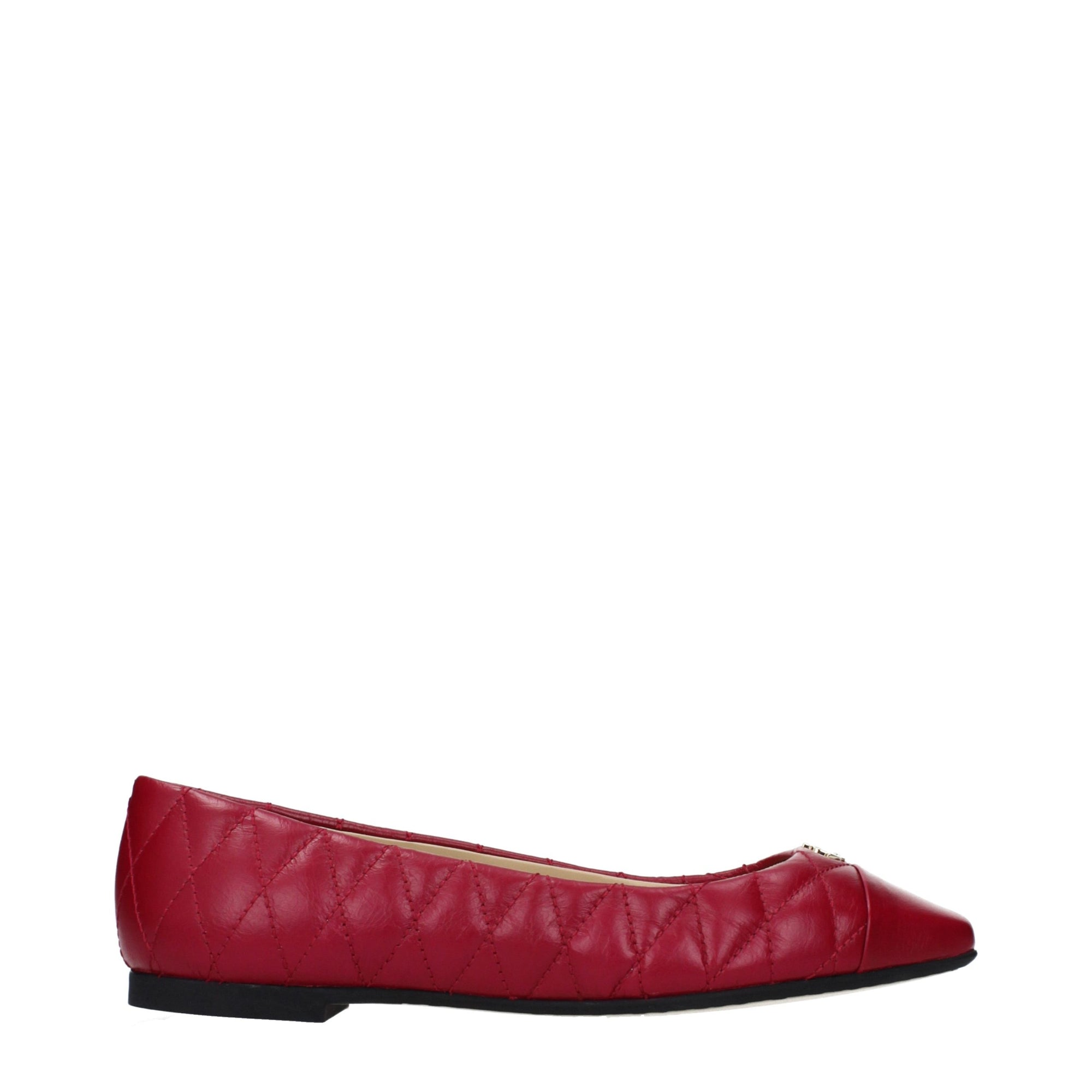 Jimmy Choo Leni Quilted Leather Ballet Flats - Raspberry Red