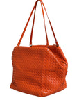 Bottega Veneta Intrecciato Nappa Leather Cube Bag - Orange
