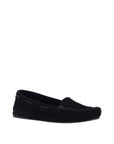 The Row Suede Leather Moccasin - Black