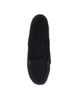 The Row Suede Leather Moccasin - Black