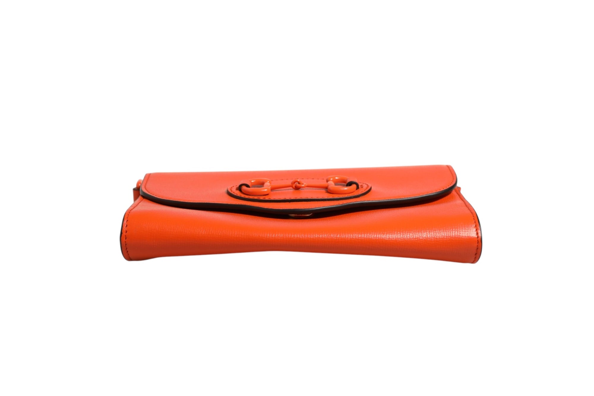 Gucci Horsebit 1955 Enamel Mini Shoulder Bag - Orange
