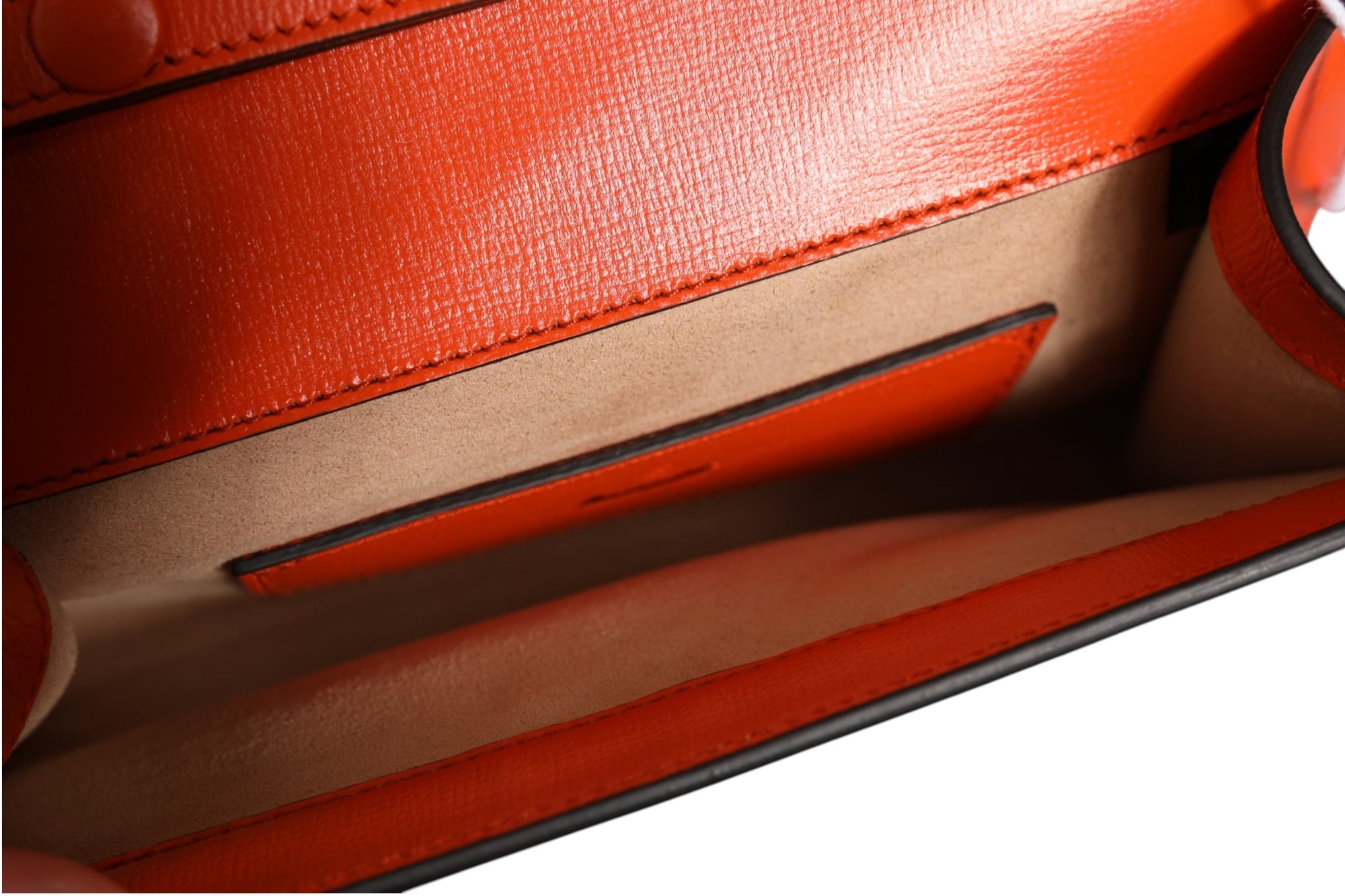 Gucci Horsebit 1955 Enamel Mini Shoulder Bag - Orange