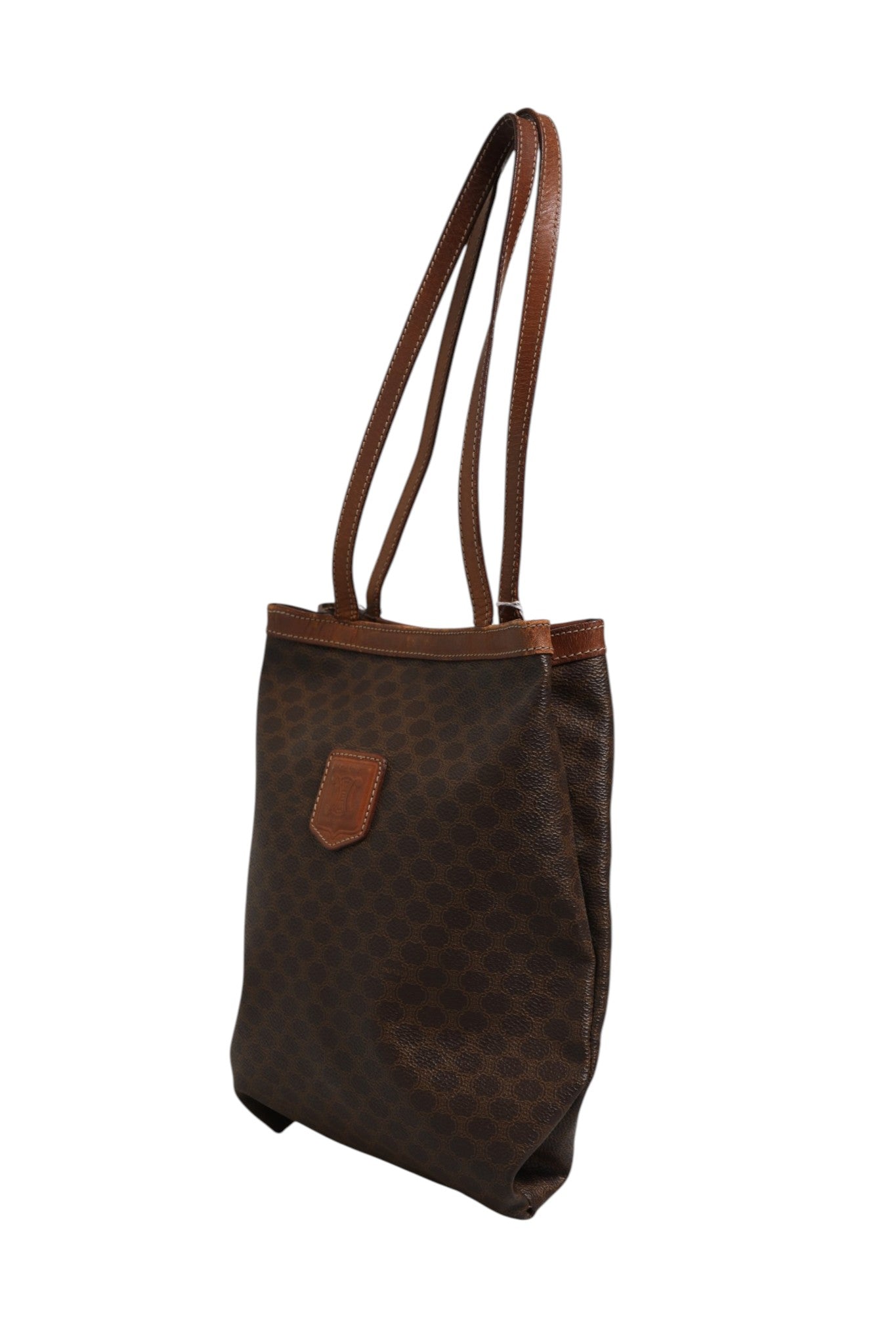Celine Vintage Macadam Canvas Tote & Shoulder Bag