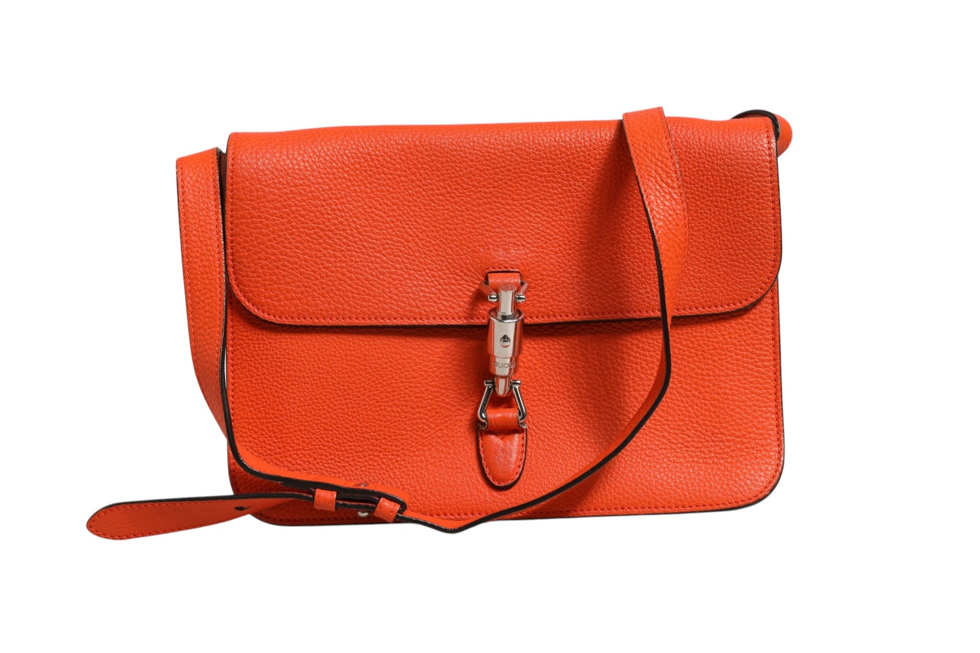 Gucci Jackie Soft Flap Shoulder Bag Leather - Orange