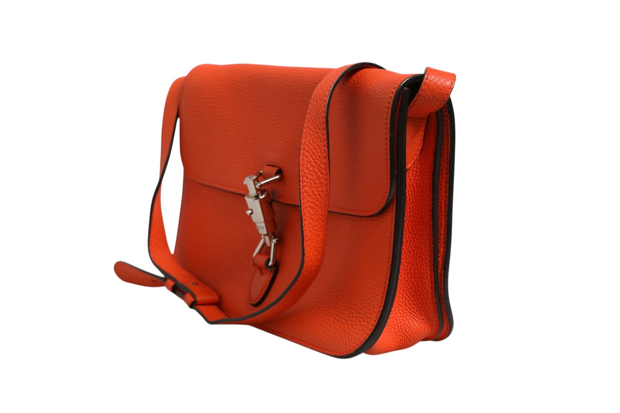 Gucci Jackie Soft Flap Shoulder Bag Leather - Orange