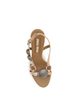 Miu Miu Embellished Leather Stiletto Heel Sandals
