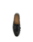 Bally Plume Leather Boat Shoes - Black