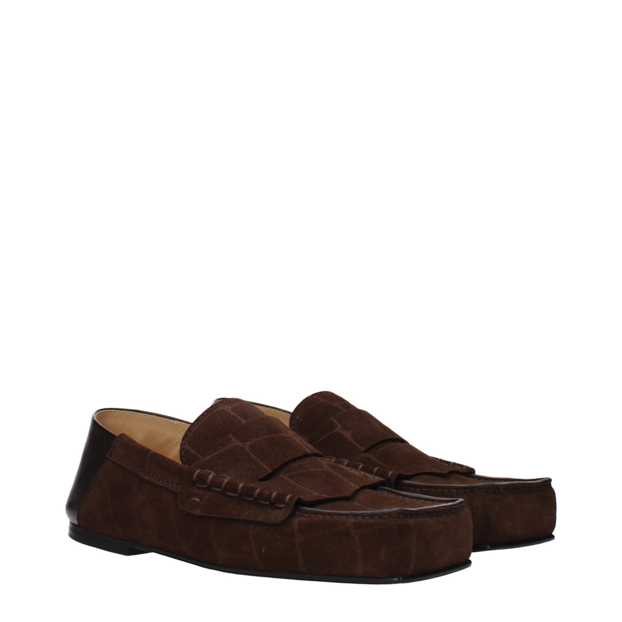 Jacquemus Leather Vintage Effect Loafers - Brown &amp; Black