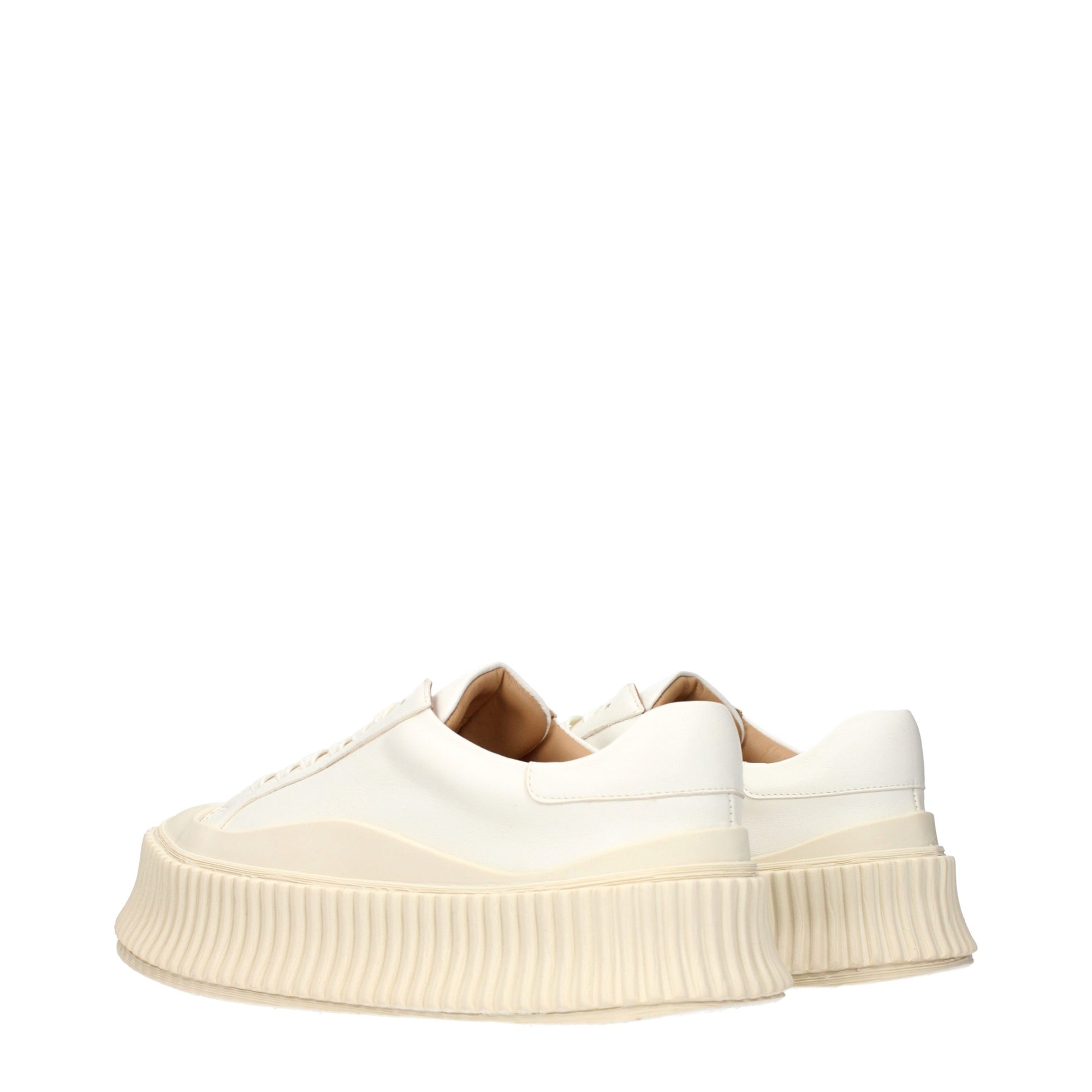 Jil Sander Leather Chunky Platform Sneakers - Ivory