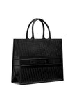 Dior Large Leather Book Tote Oblique Embossed - Black