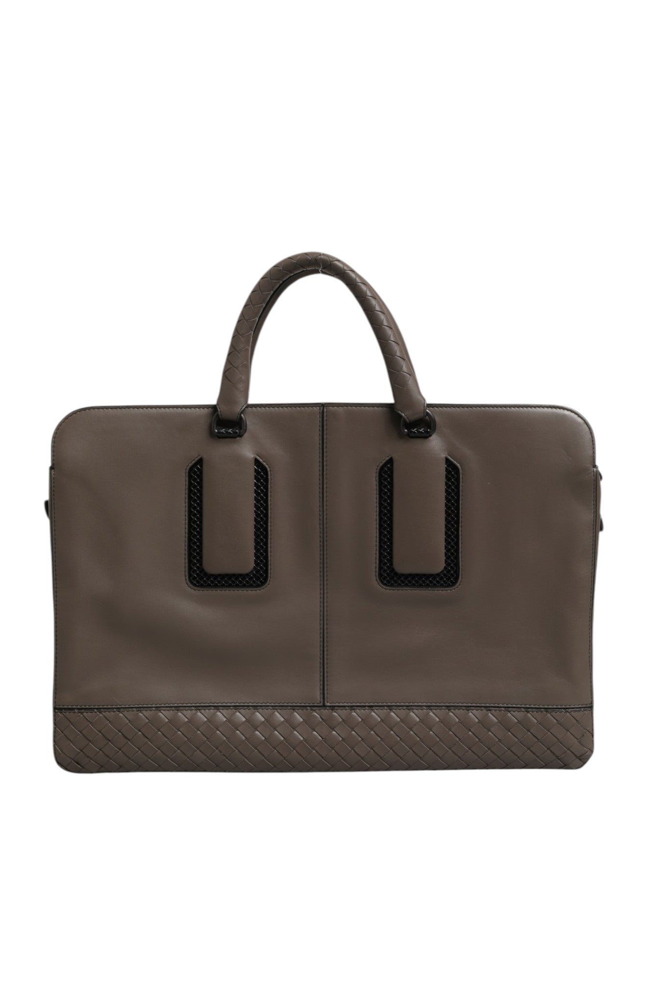 Bottega Veneta Getaway Intrecciato Leather Briefcase - Brown