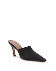 Amina Muaddi Jamie Silk High Heel Mule - Black