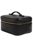Chanel Black And Gold Makeup Bag - Black