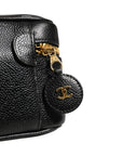 Chanel Black And Gold Makeup Bag - Black