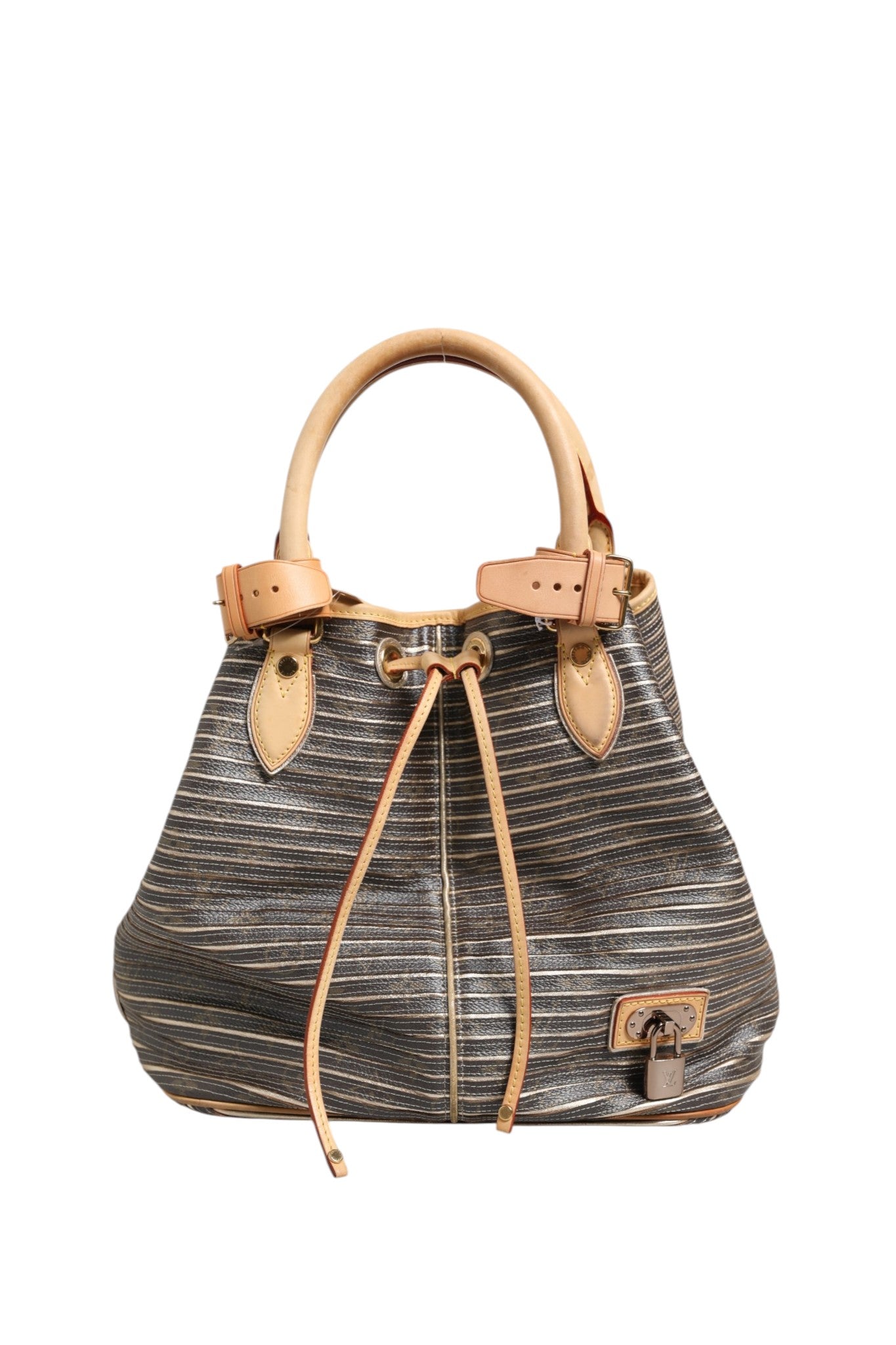 Used Louis Vuitton Argent Monogram Canvas Limited Edition Eden Neo - Bucket Bag