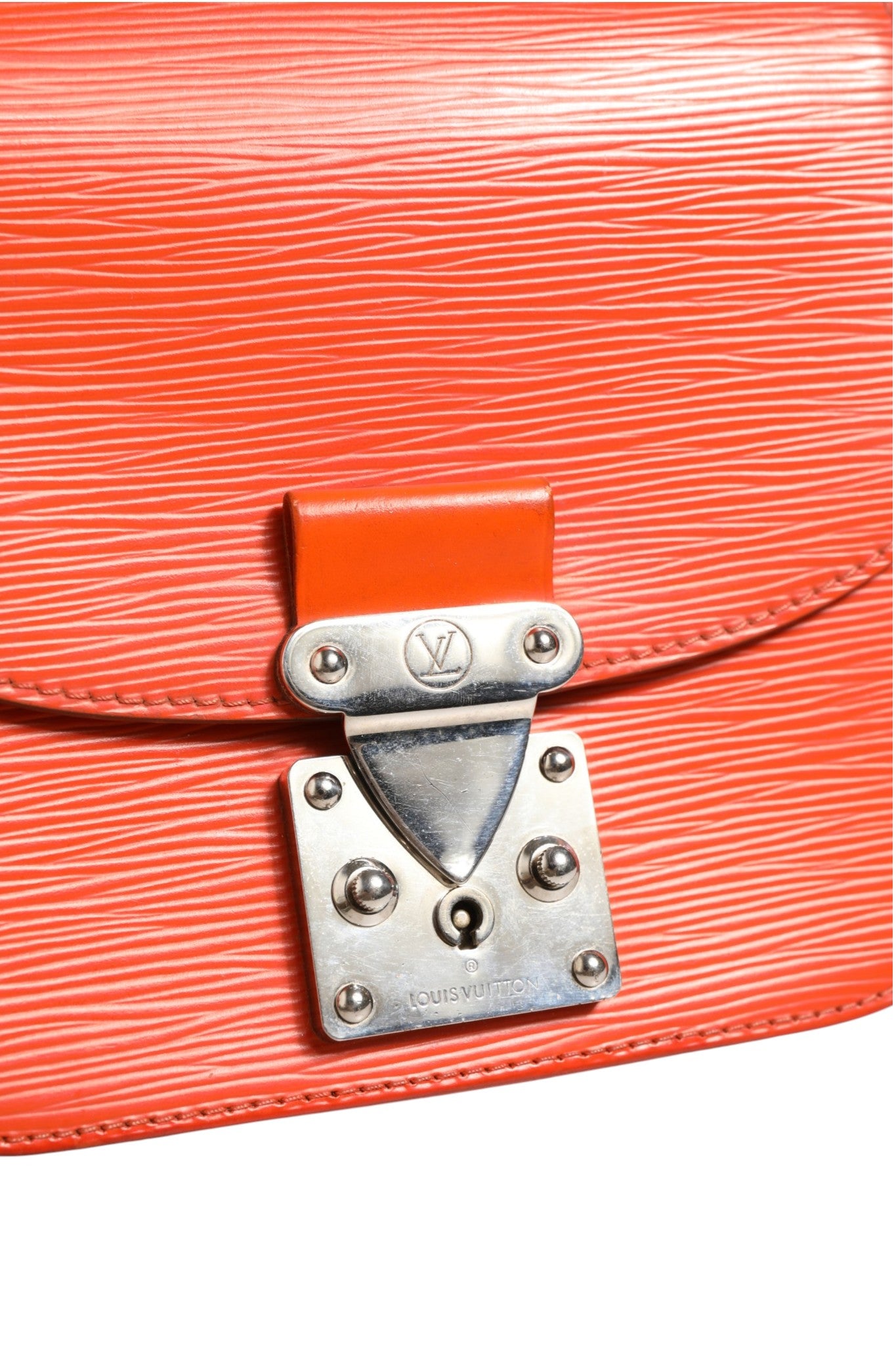 Used Louis Vuitton Epi Leather Eden PM Bag - Blood Orange