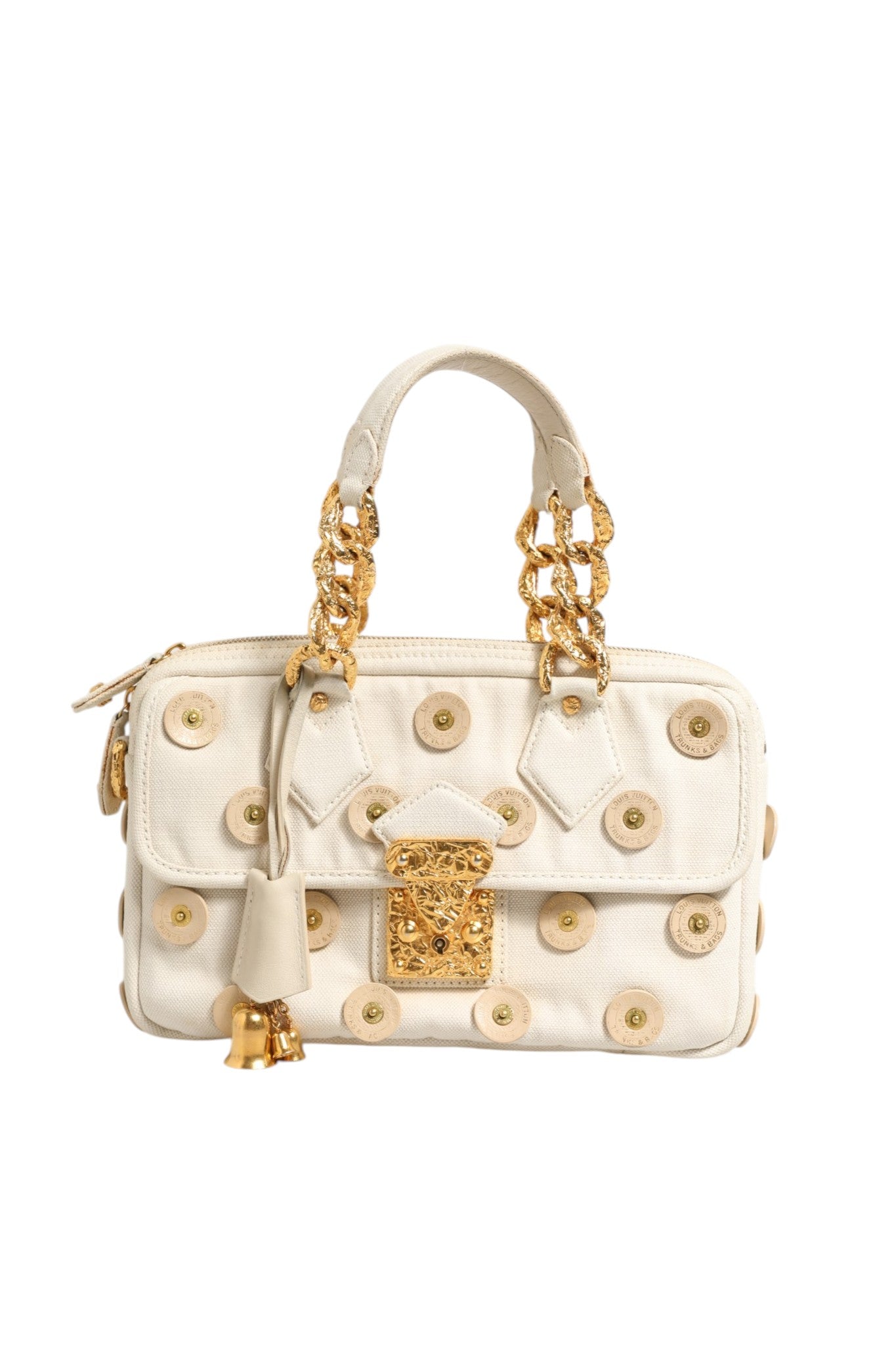 Used Louis Vuitton Polka Dots Panama Tinkerbell Handbag