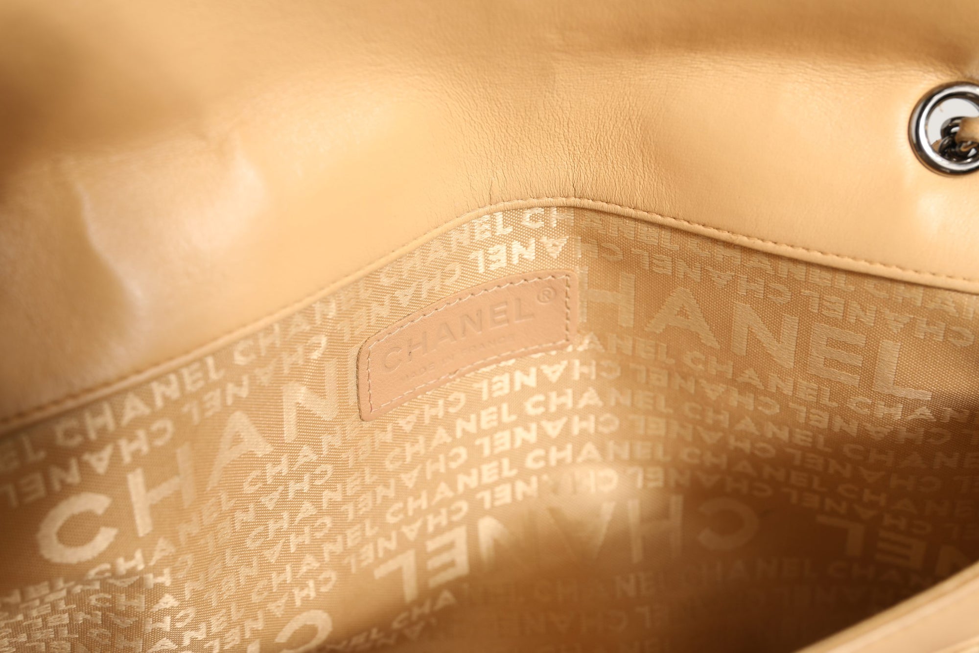 Chanel Giant Reissue 2.55 Flap Bag with Mademoiselle Lock - Yellow Peach