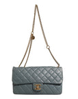 Chanel Blue Quilted Leather Crown Flap Shoulder Bag