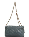 Chanel Blue Quilted Leather Crown Flap Shoulder Bag