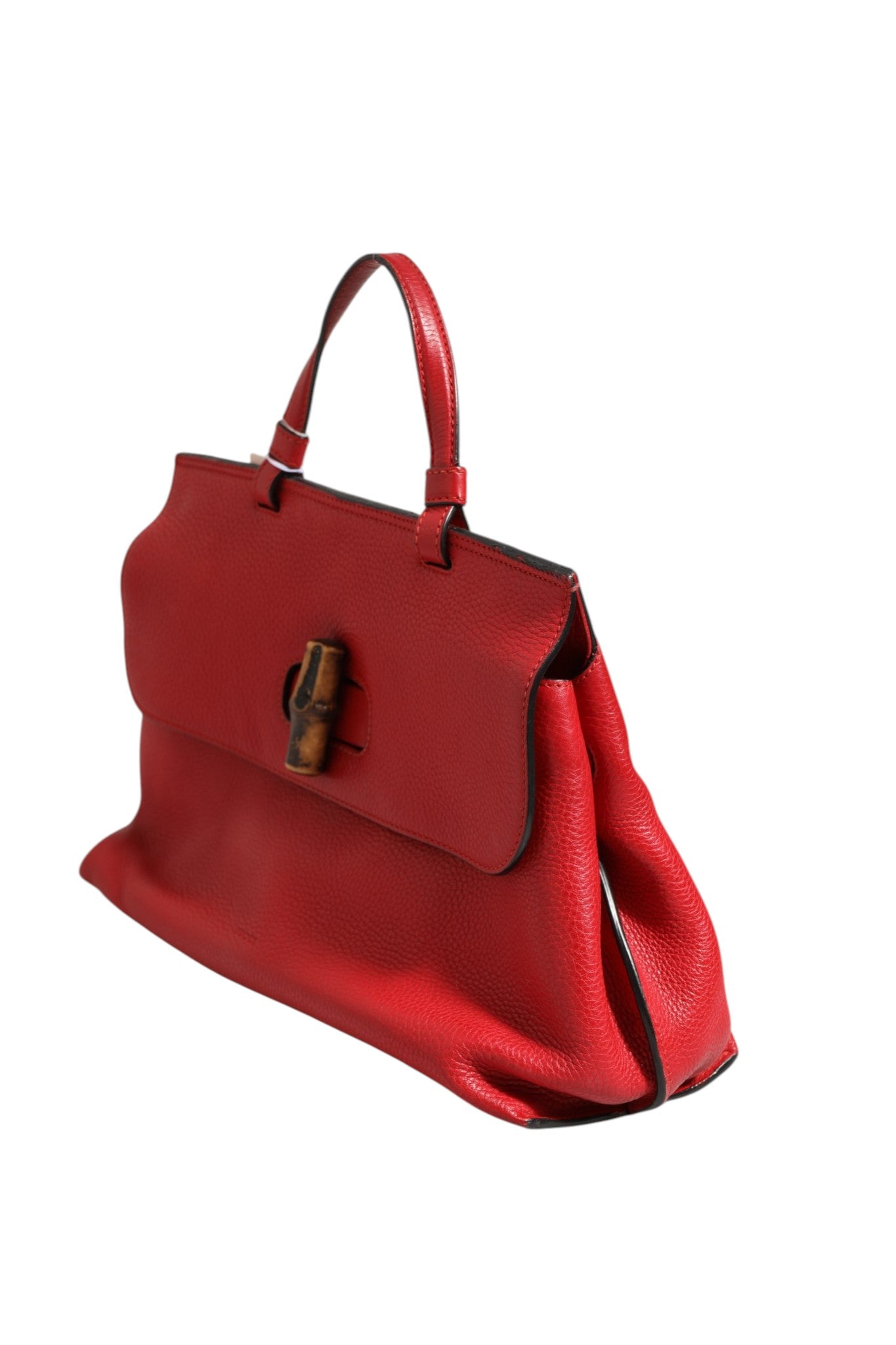 Gucci Bamboo Top Handle Tote & Crossbody Bag - Red