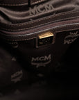 MCM Visetos Leopard Aren Medium Shopper Tote