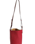Used Loewe Gate Raspberry & Wine Leather Bucket Bag