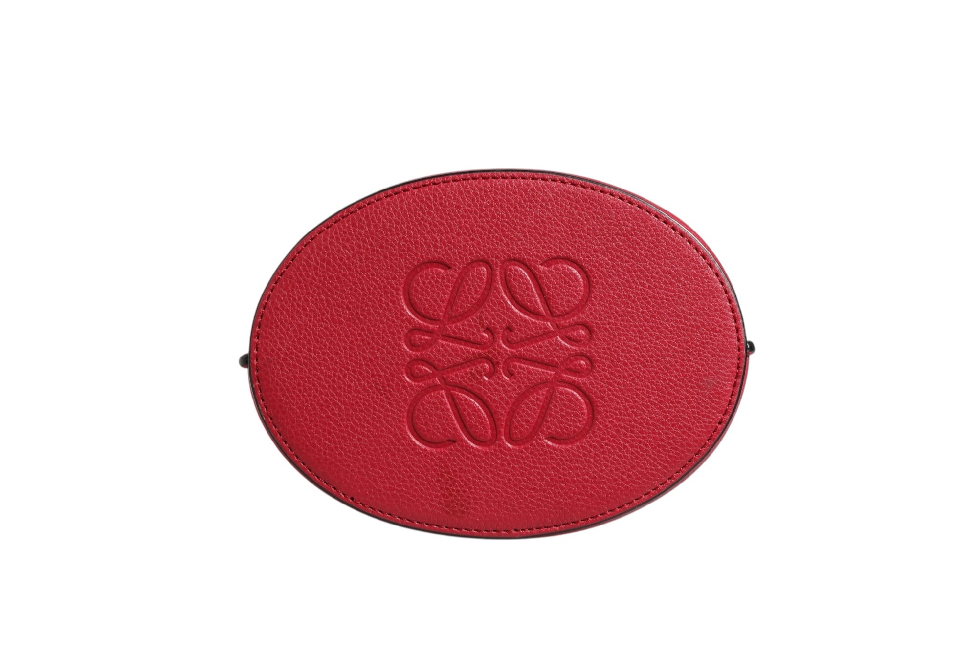 Loewe Gate Raspberry &amp; Wine Leather Bucket Bag