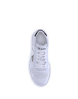 Prada Logo Leather Low Top Sneakers - White