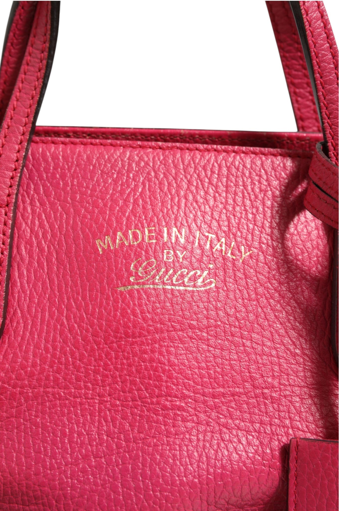 Gucci Swing 2Way Leather Tote Bag - Fuchsia/Magnolia Pink