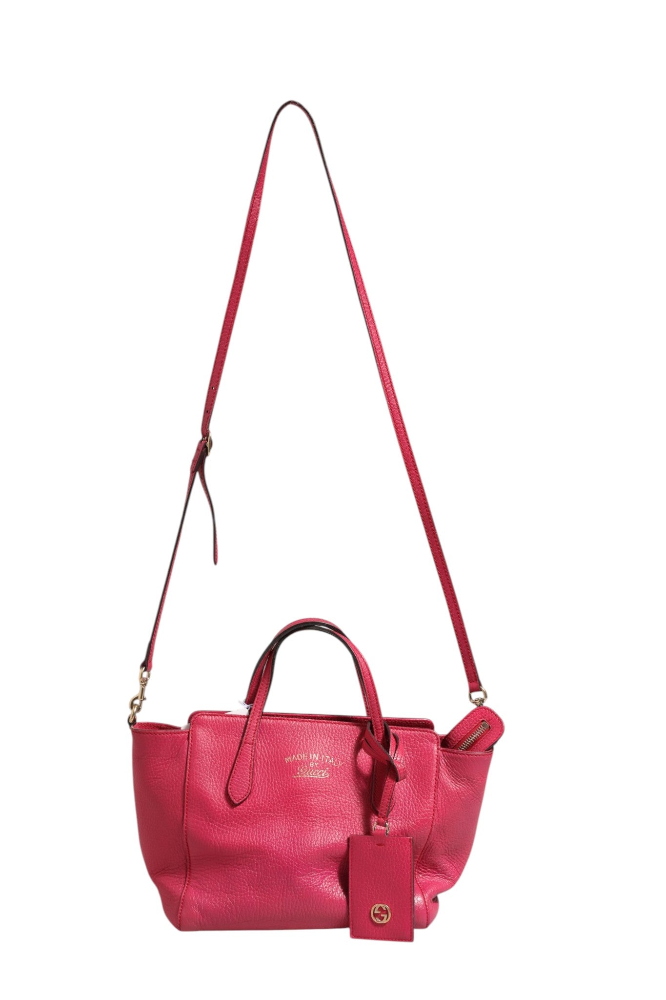 Gucci Swing 2Way Leather Tote Bag - Fuchsia/Magnolia Pink