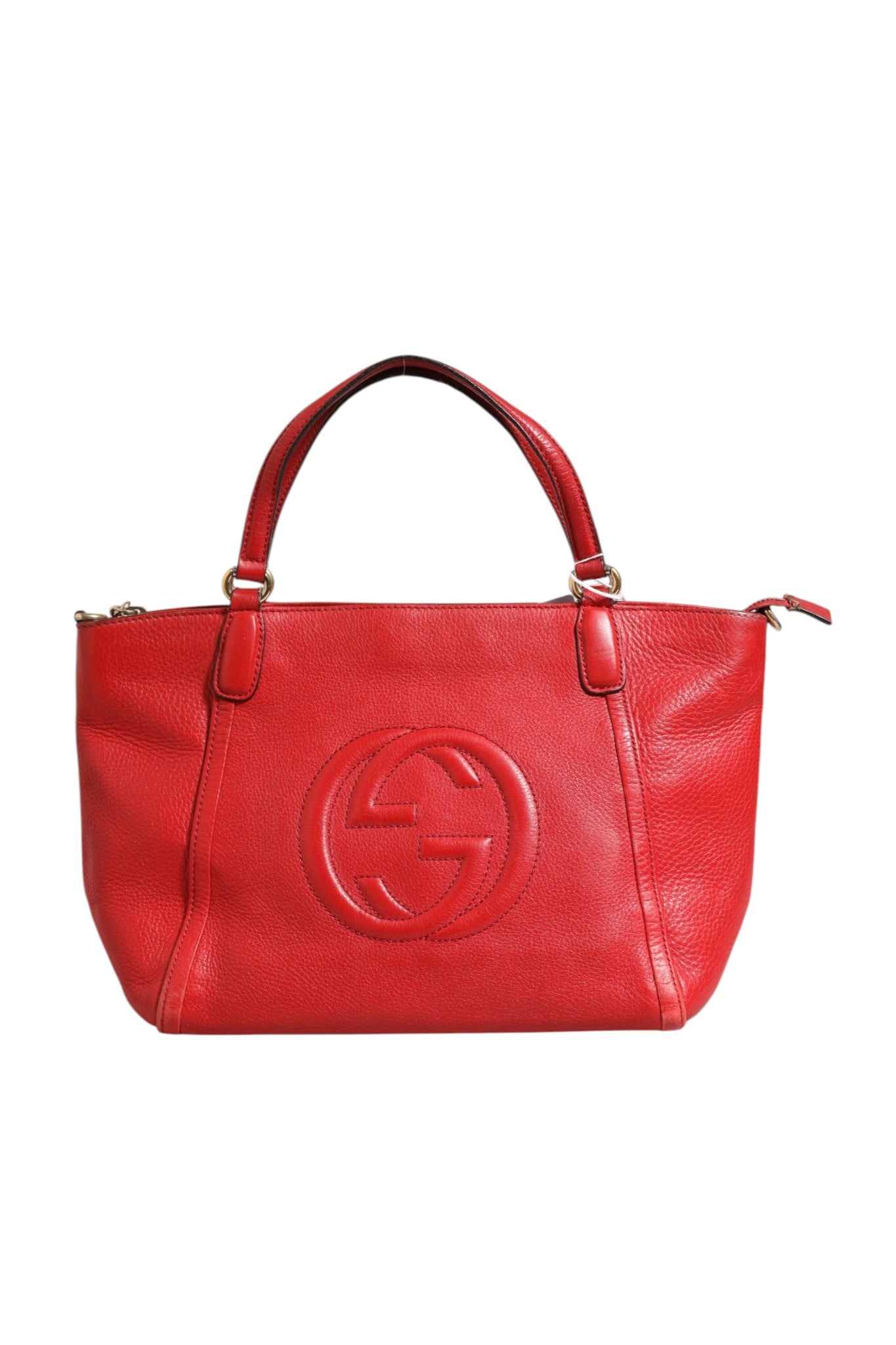 Gucci Soho Small Leather Tote Bag - Red