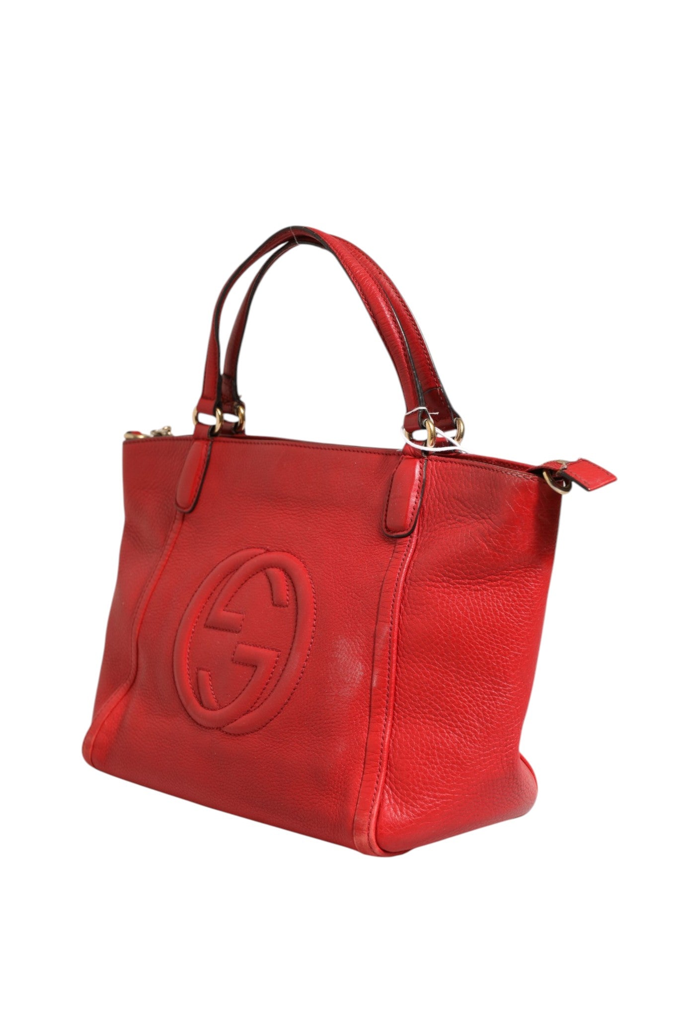 Gucci Soho Small Leather Tote Bag - Red
