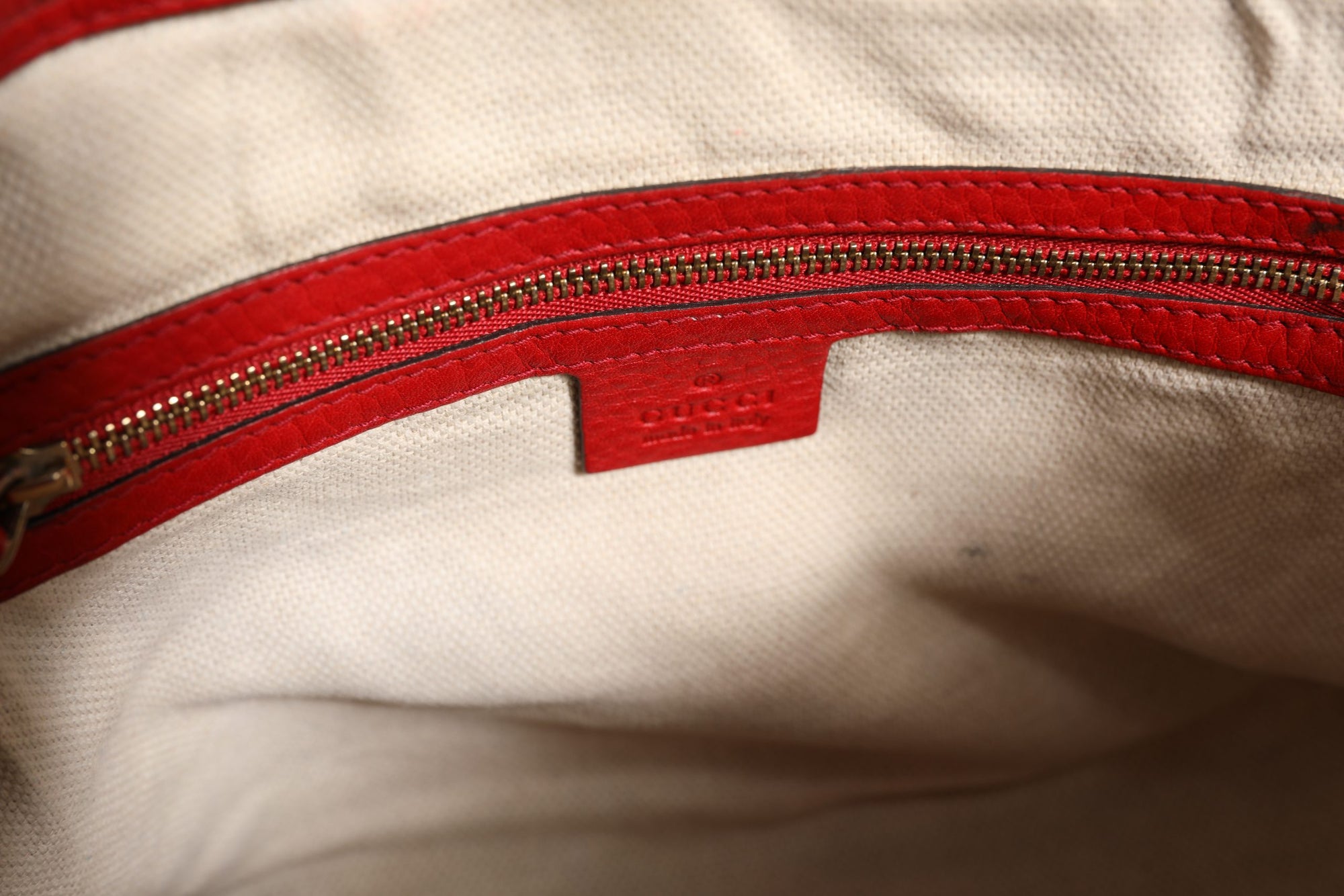 Gucci Soho Small Leather Tote Bag - Red