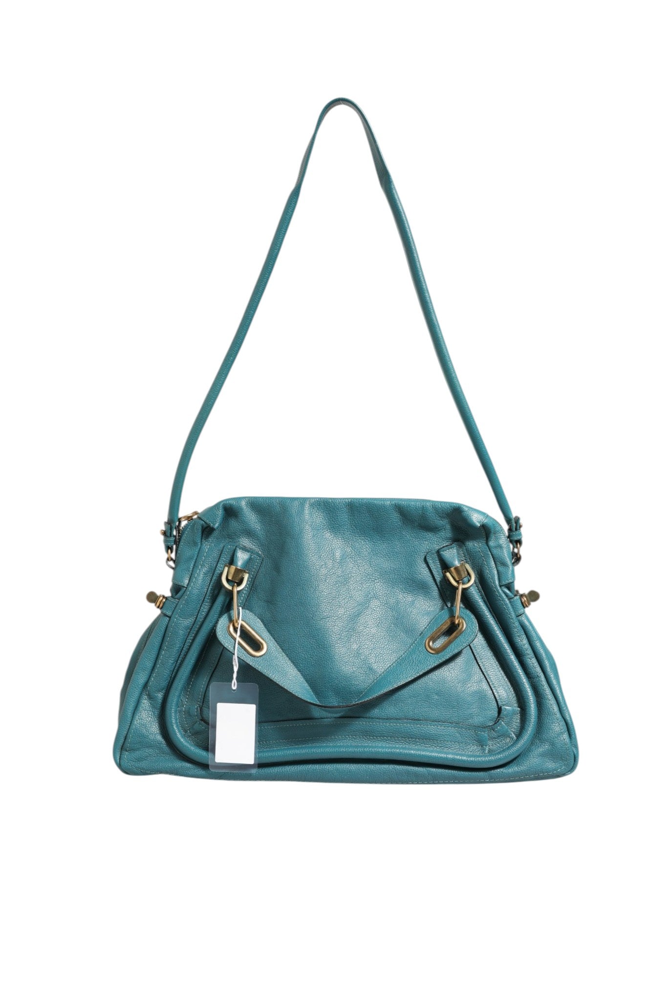 Used Chloé Paraty Bag Aquamarine Leather