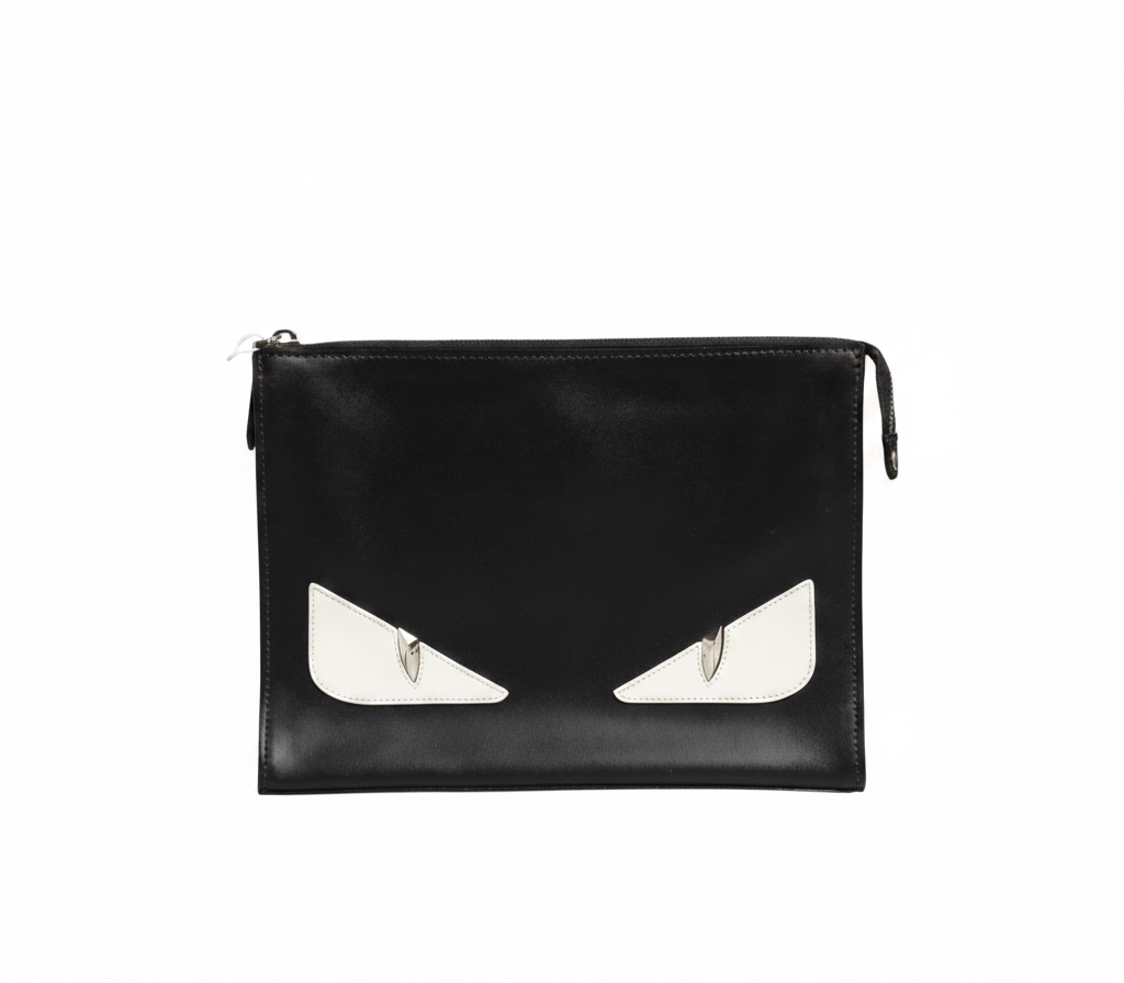 Fendi Monster Eyes Clutch Bag - Black