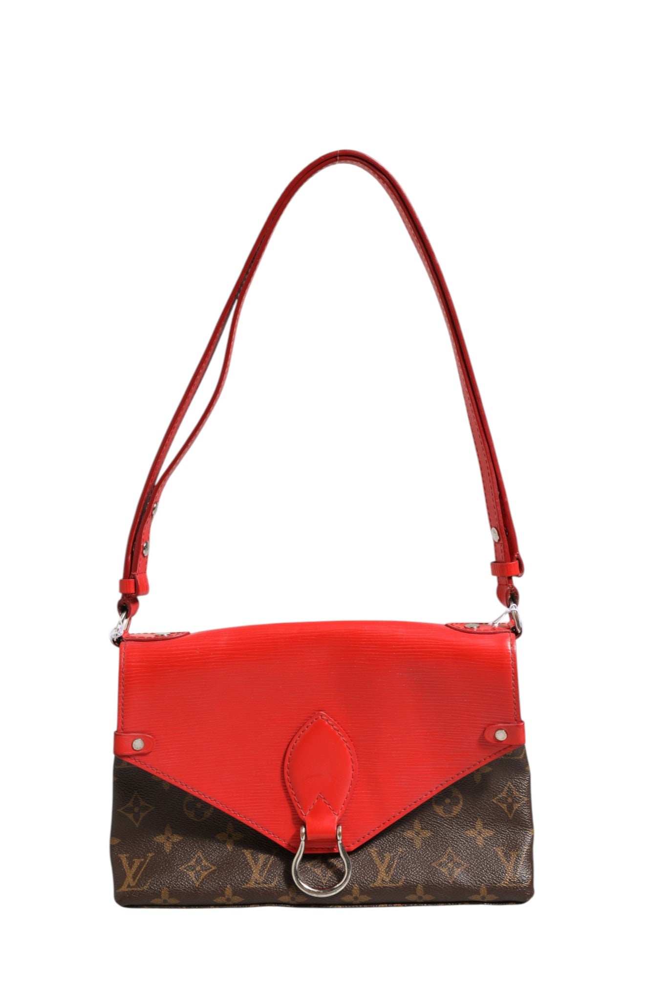 Used Louis Vuitton Saint Michel Monogram Epi Shoulder Bag Coquelicot