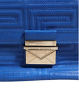 Versace Couture Quilted Leather Shoulder Bag - Blue